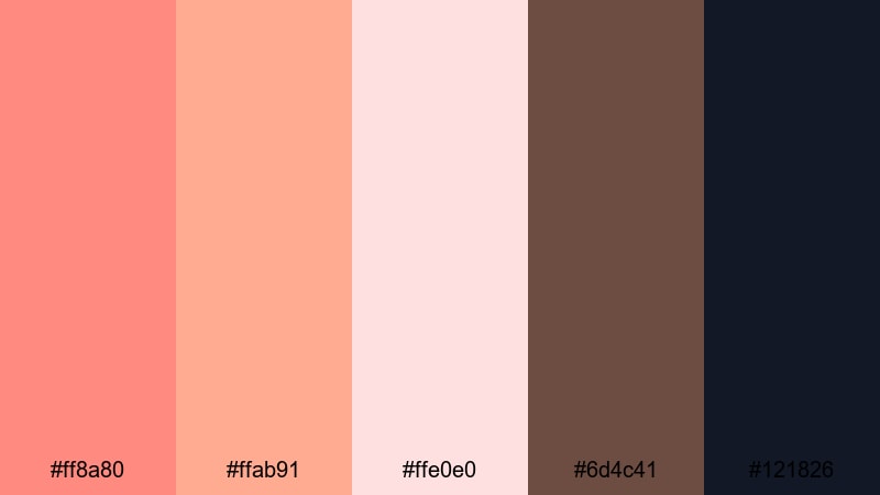 smoky sunset grade sunset color palette with hex codes