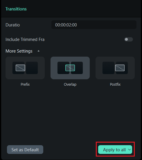 apply to all options