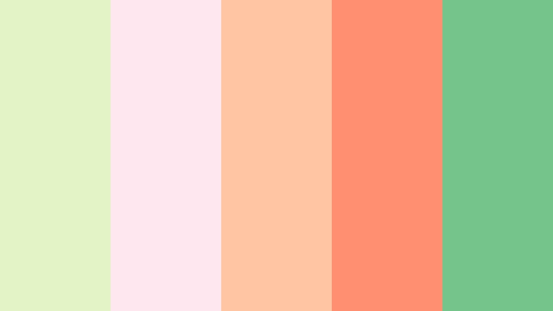 smoothie bar pop avocado cream color palette with hex codes