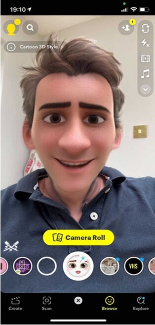 最受歡迎的 Snapchat 濾鏡 - Cartoon 3D Style