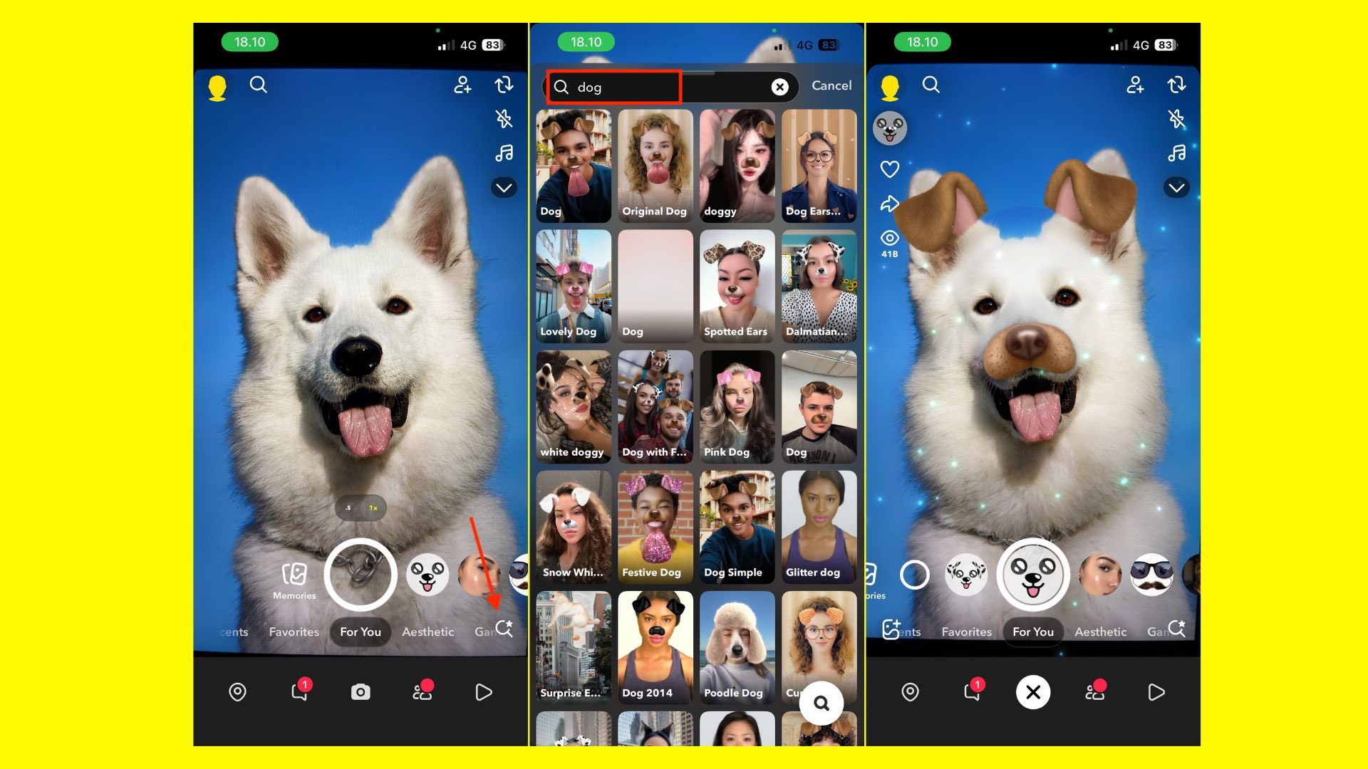 how to activate lens carousel