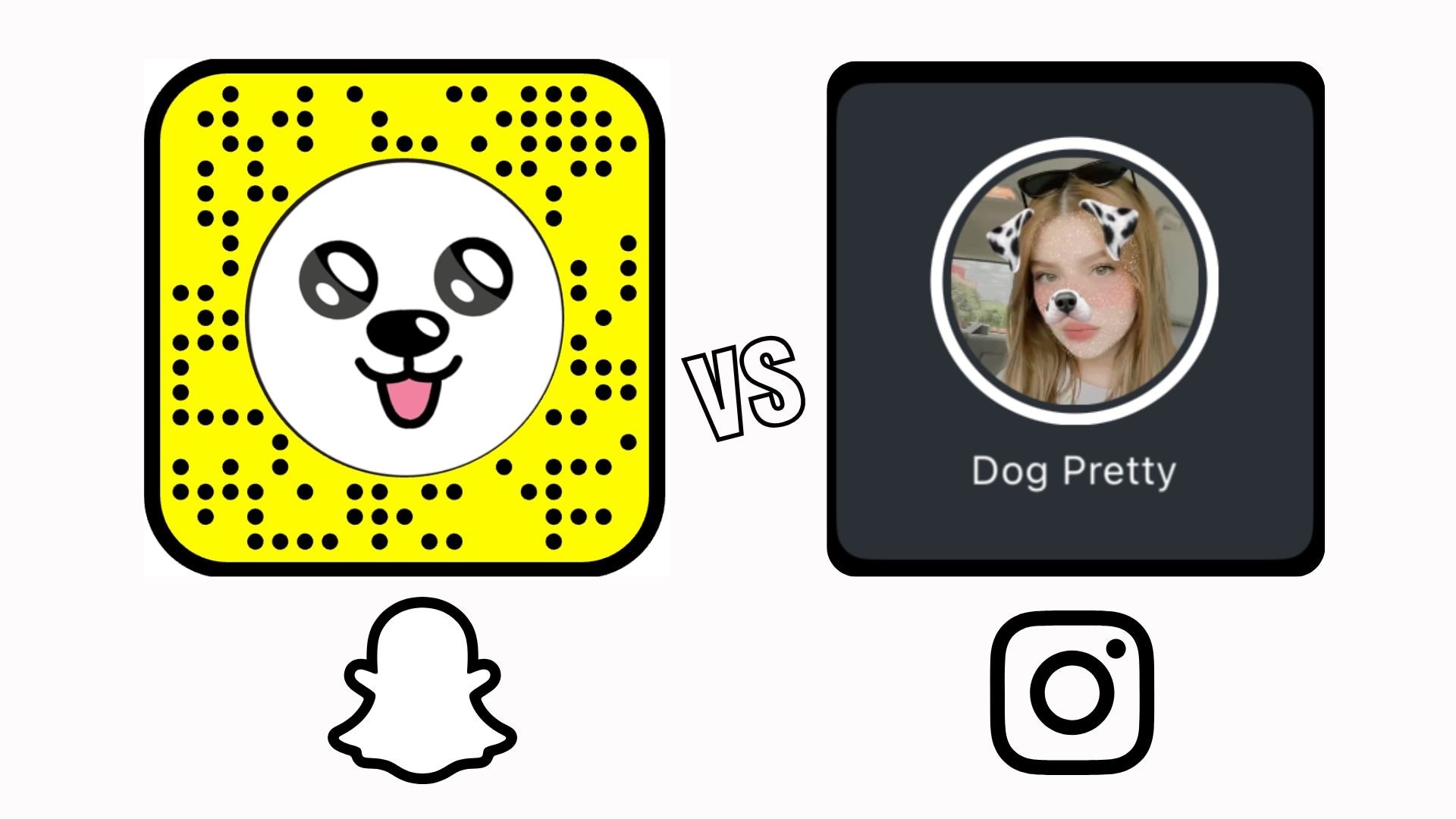 dog filter instagram vs snapchat
