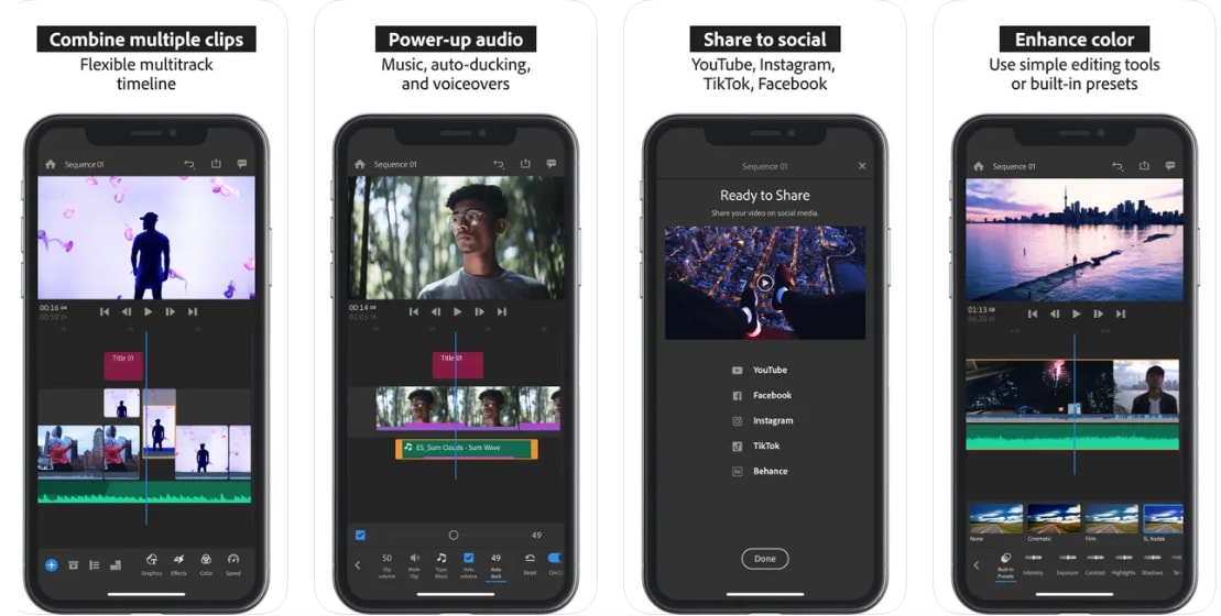 premiere rush snapchat video editor