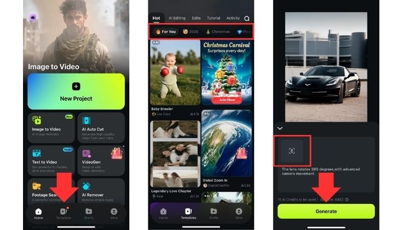 how to use templates in filmora
