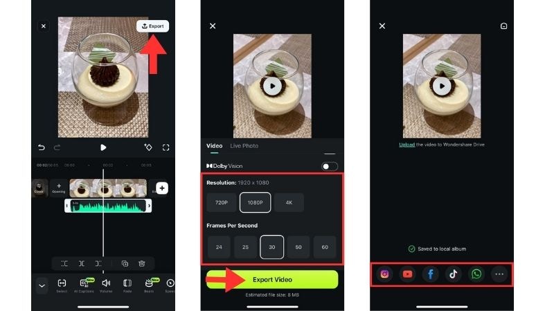export and share templates