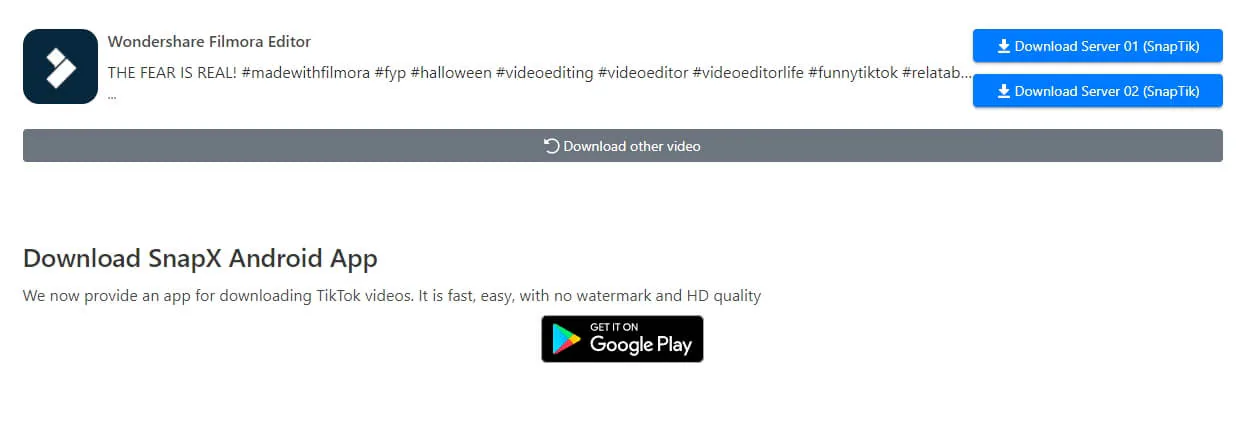 Download video without watermark