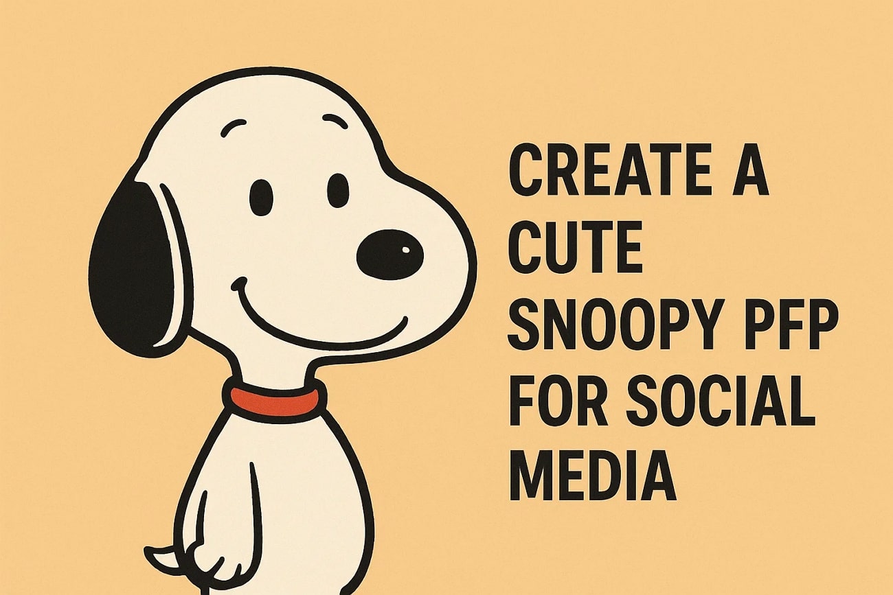 guide to creating a cute Snoopy PFP for social media