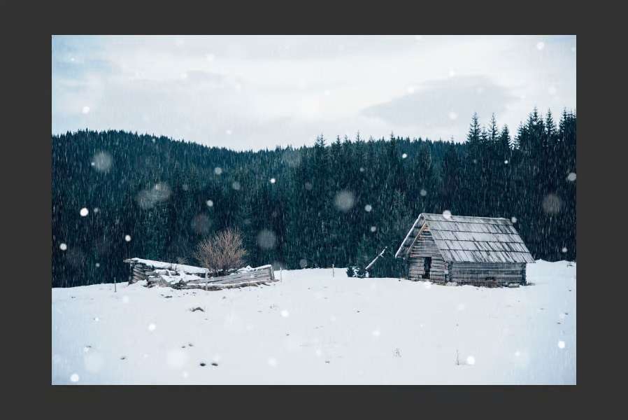 snow effect in photoshop