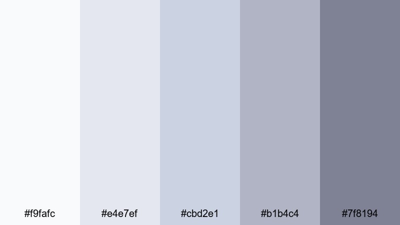 snowed in storytime cozy color palette with hex codes