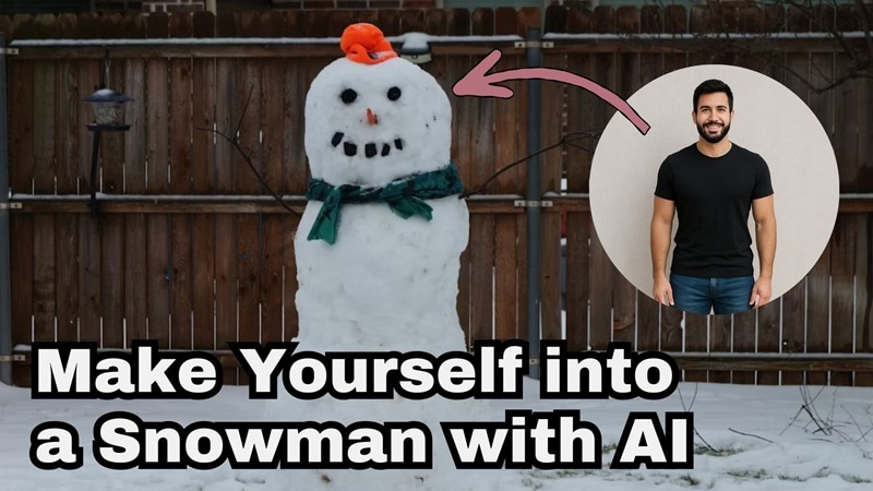 turn yourself into snowman with ai