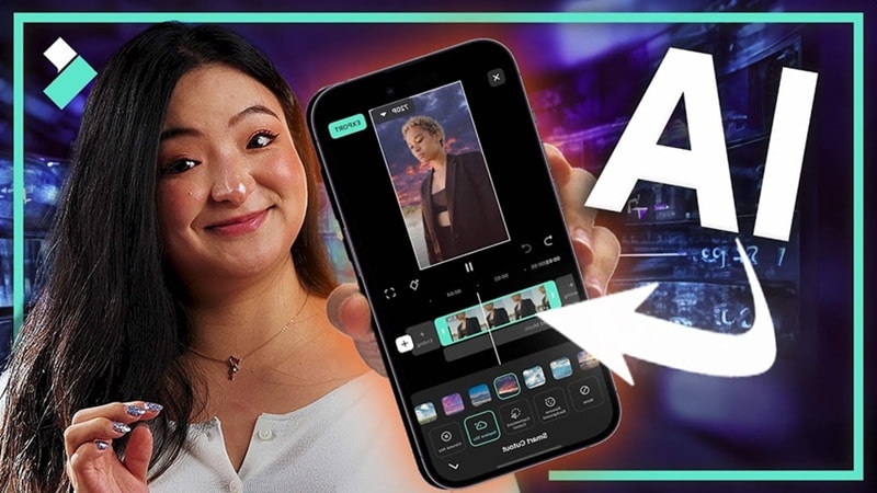 create ai snowman with filmora template