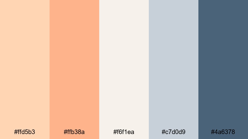 soft apricot ui glow apricot color palette with hex codes