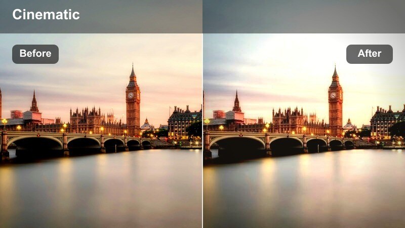 Backlit vlogger on a city sidewalk at sunset with soft glowing edges.
