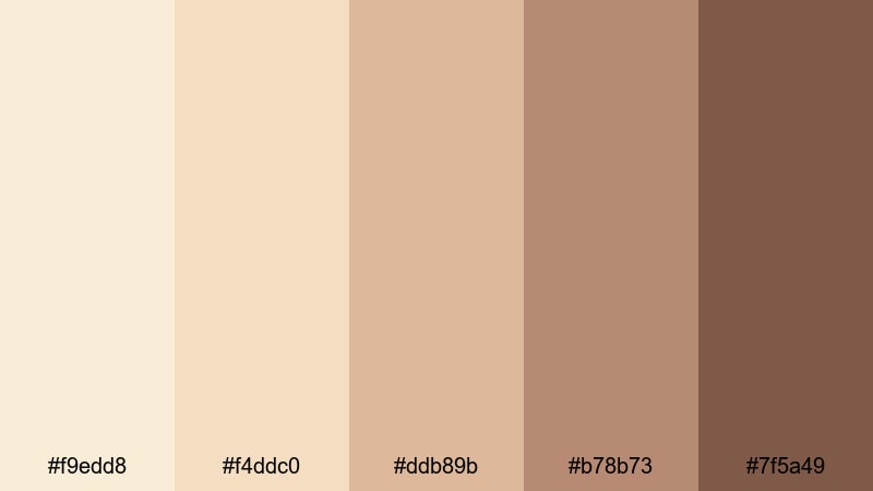 soft blanket story yellow beige color palette with hex codes