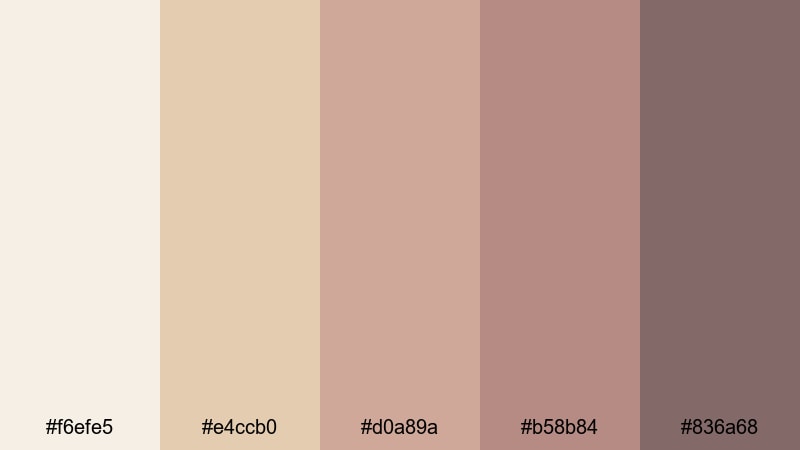 soft boho sand loft white sand color palette with hex codes