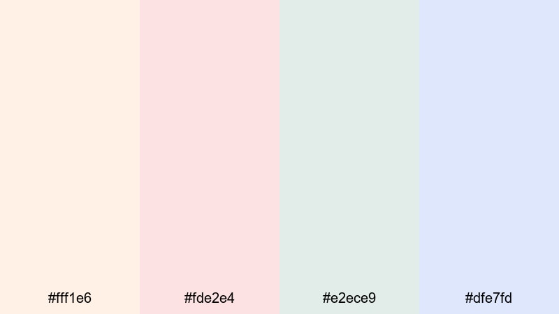 soft candle wishes birthday color palette with hex codes