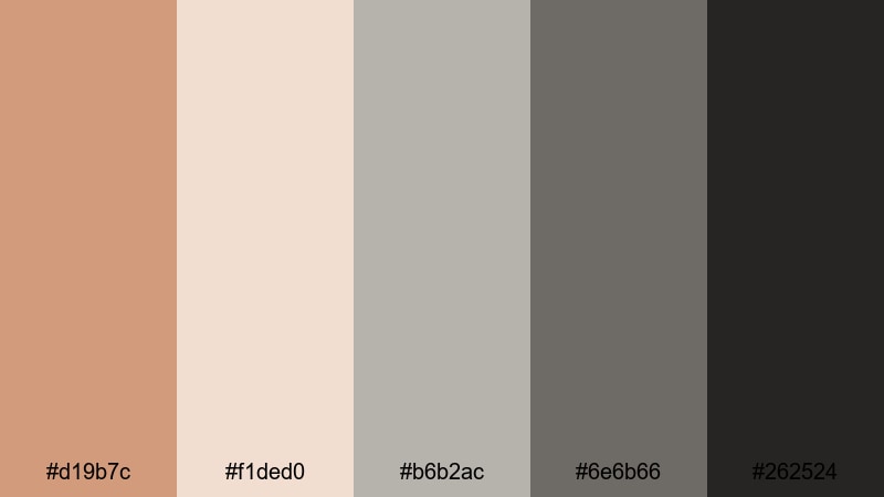 soft clay interface fall color palette with hex codes