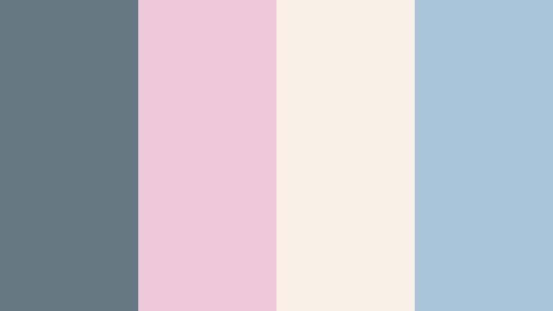 soft coastal pastels ocean slate color palette with hex codes