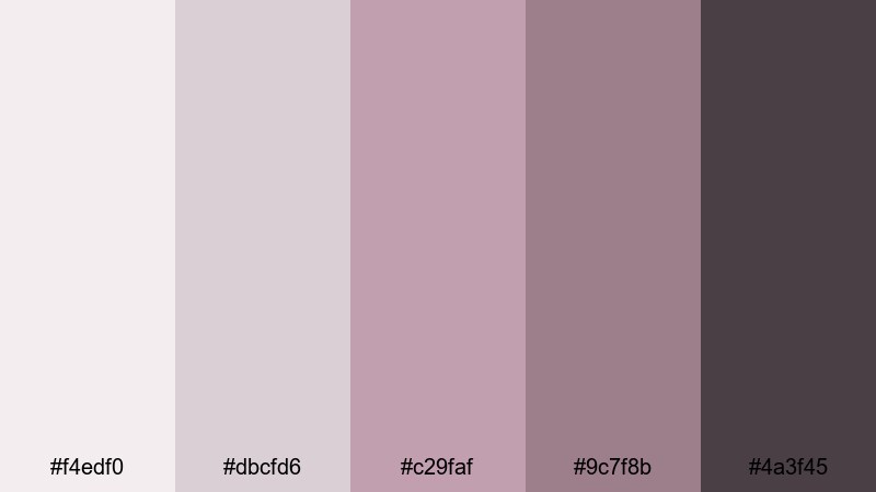soft concrete blush mauve pink color palette with hex codes