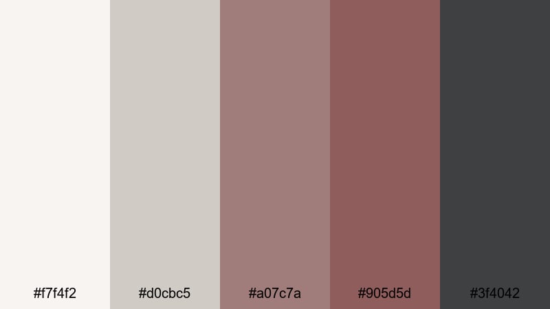 soft concrete editorial rose taupe color palette with hex codes