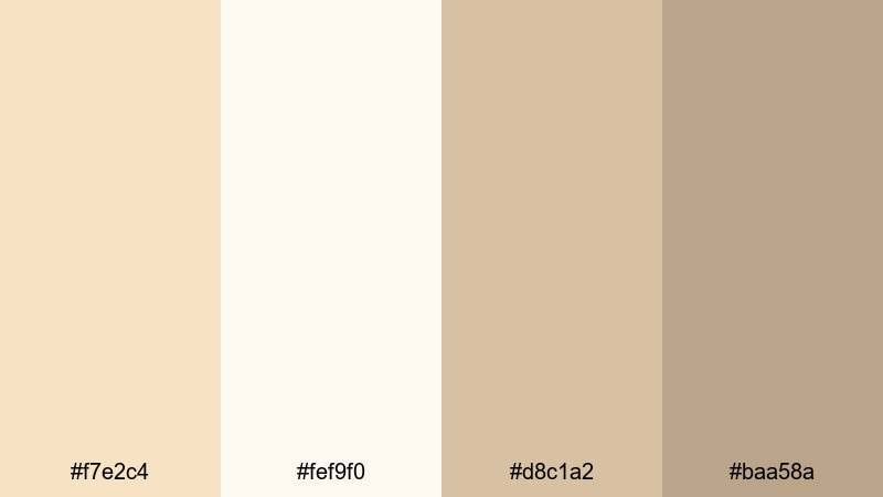 soft dune daybreak wheat color palette with hex codes