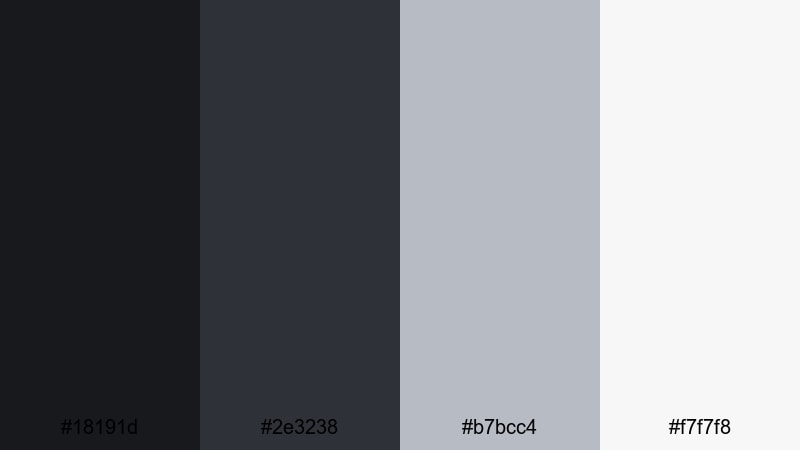 soft graphite neutrals dark gray color palette with hex codes