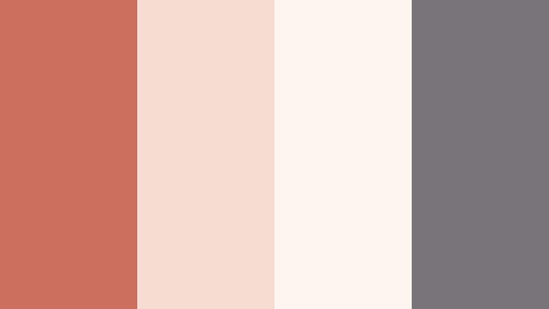 soft grid interface coral clay color palette with hex codes