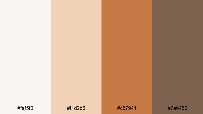 soft interface copper copper color palette with hex codes