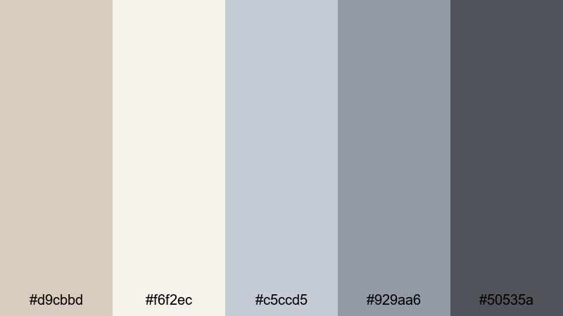 soft interface shell light taupe color palette with hex codes
