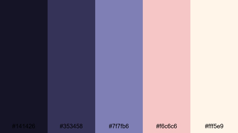 soft lantern serenade moonlight color palette with hex codes