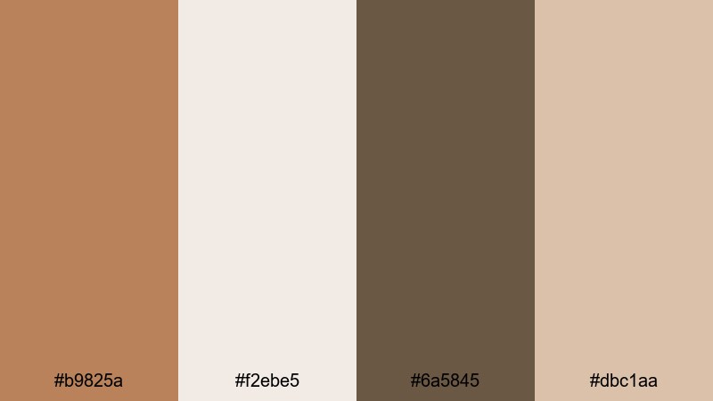 soft leather workspace light brown color palette with hex codes