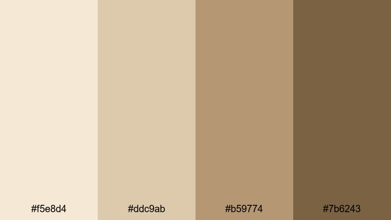 soft library corners sepia color palette with hex codes