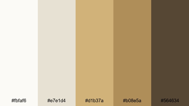 soft linen halo gold color palette with hex codes