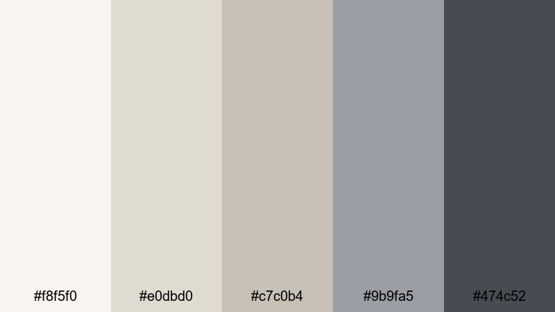 soft linen program formal color palette with hex codes