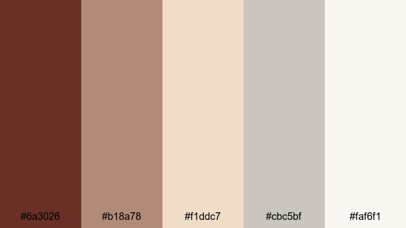 soft mahogany neutrals mahogany color palette with hex codes