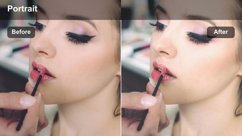 Beauty vlogger showing everyday makeup in daylight