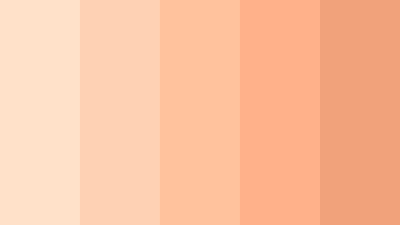 soft melon monochrome pale melon color palette with hex codes