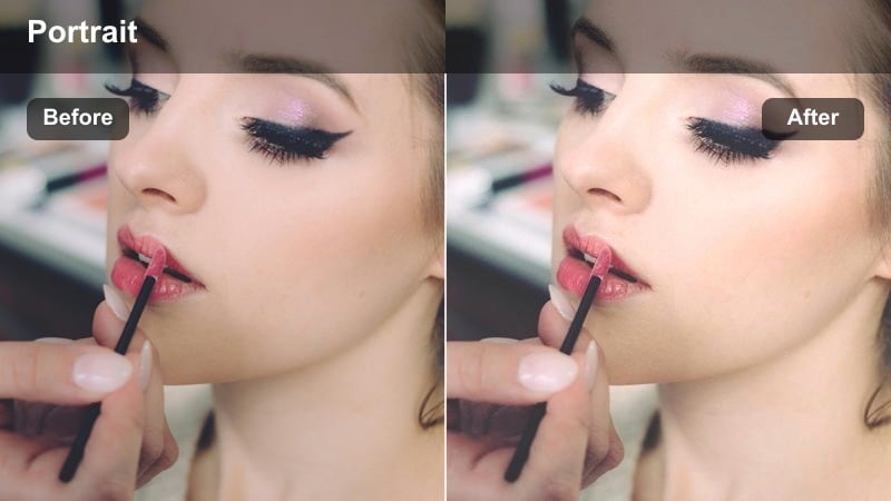 Close-up portrait of a person in direct sun with a soft matte look.