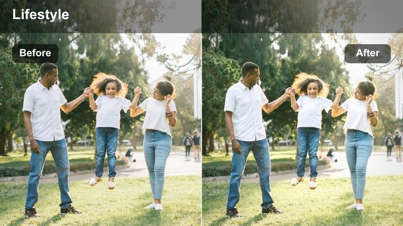 Vlogger sitting on the couch at night with a warm lamp on, filming a night routine.