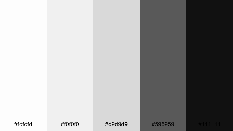soft paper noir white black color palette with hex codes