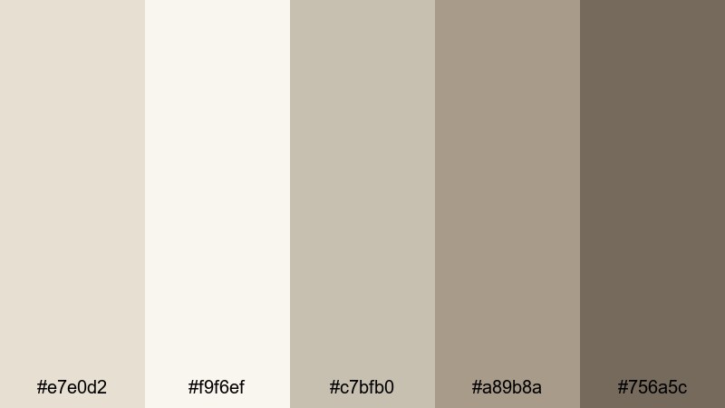 soft paper texture gray tan color palette with hex codes