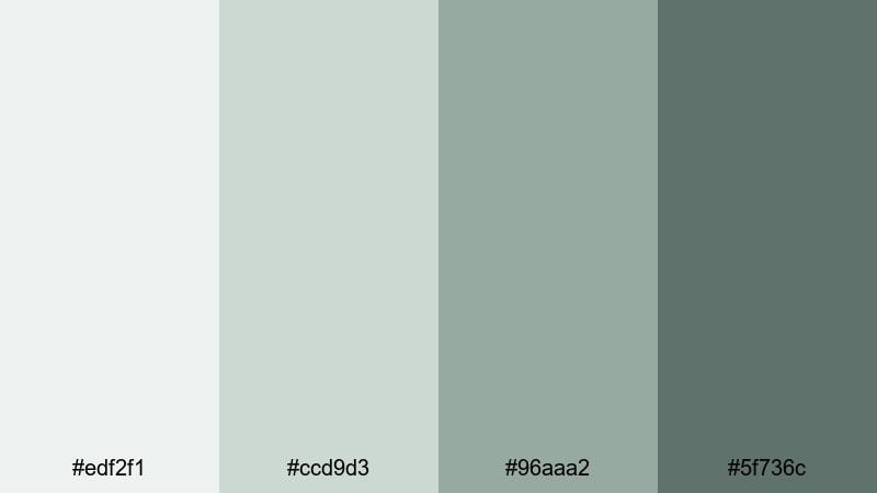 soft pixel patina gray green blue color palette with hex codes