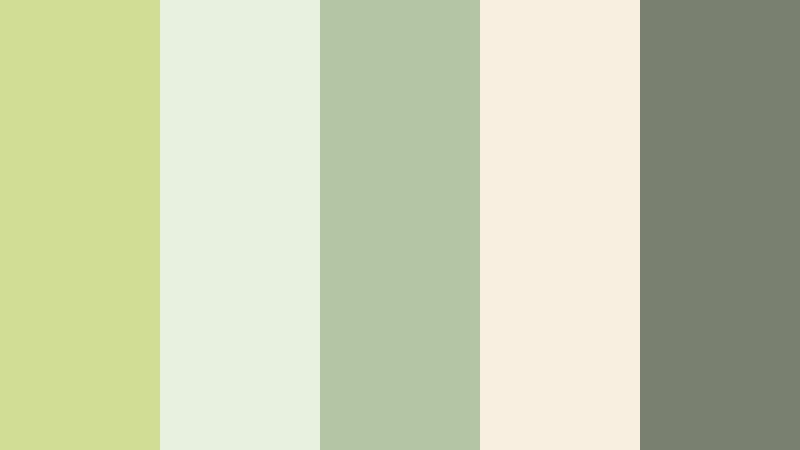 soft sage morning dusty lime color palette with hex codes