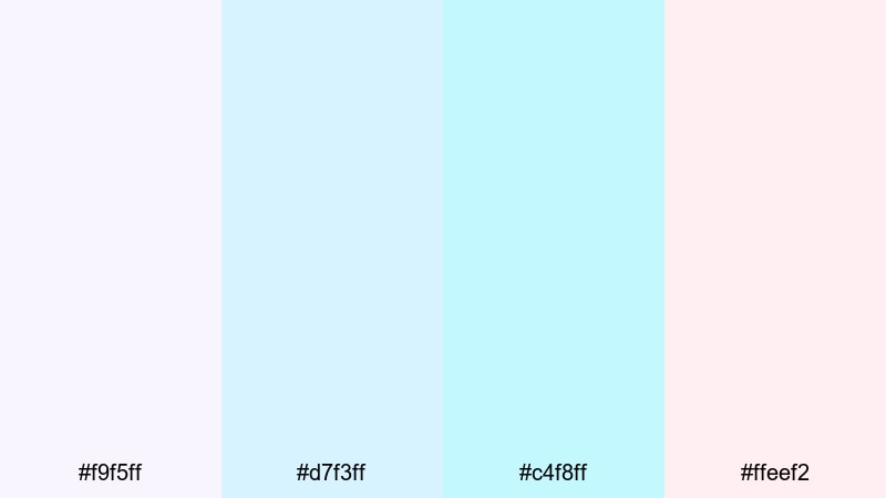 soft skies laughter happy color palette with hex codes