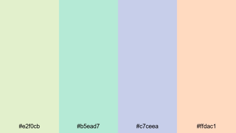 soft sprite meadows pixel art color palette with hex codes