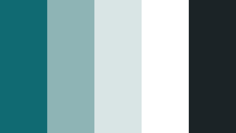 soft studio mist deep storm teal color palette with hex codes