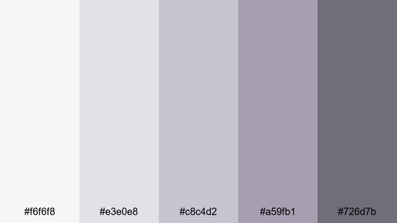 soft studio portrait platinum color palette with hex codes