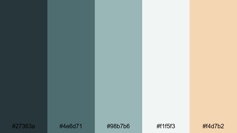 soft sunlit workspace library color palette with hex codes