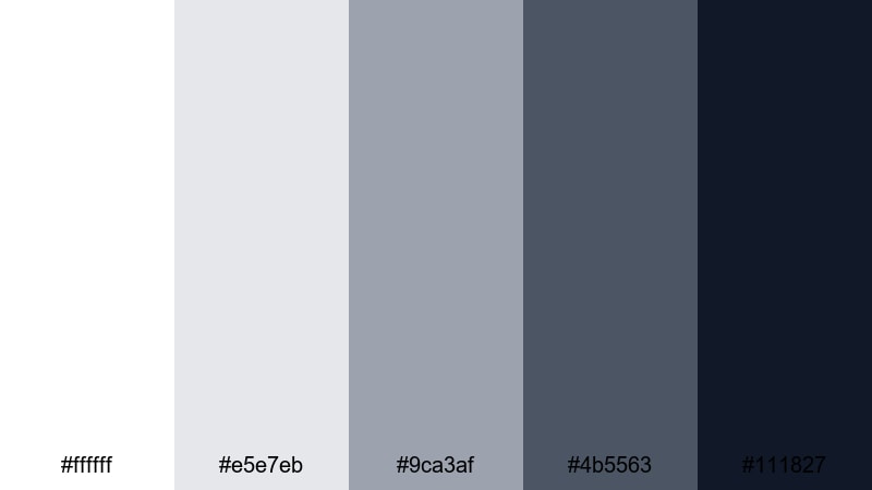 soft tech grayscale modern color palette with hex codes