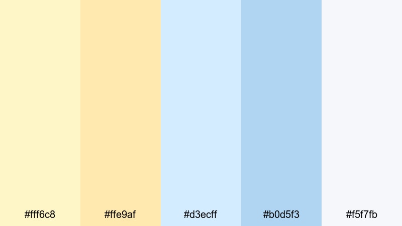 soft ui dashboard dawn pastel blue yellow color palette with hex codes